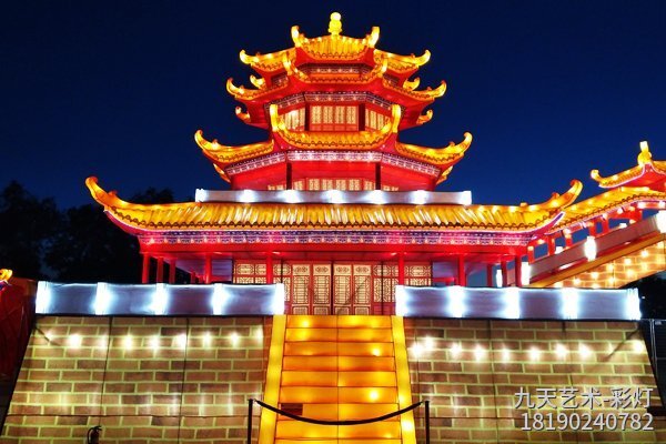 2019加拿大蒙特利爾彩燈嘉年華-中國古建筑彩燈