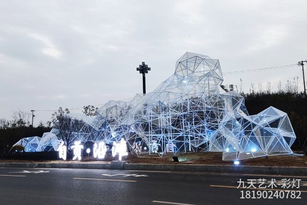 2023自贡沿滩区街景彩灯-大型钢构框架彩灯
