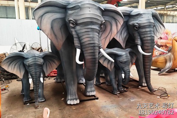 動物彩燈制作大象造型