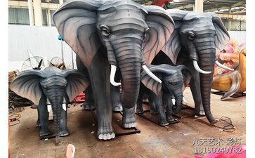 動物彩燈制作大象造型